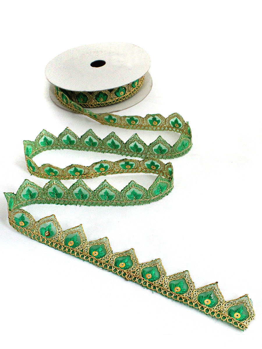 Vihani Decorative Hair Plait Lace-Green