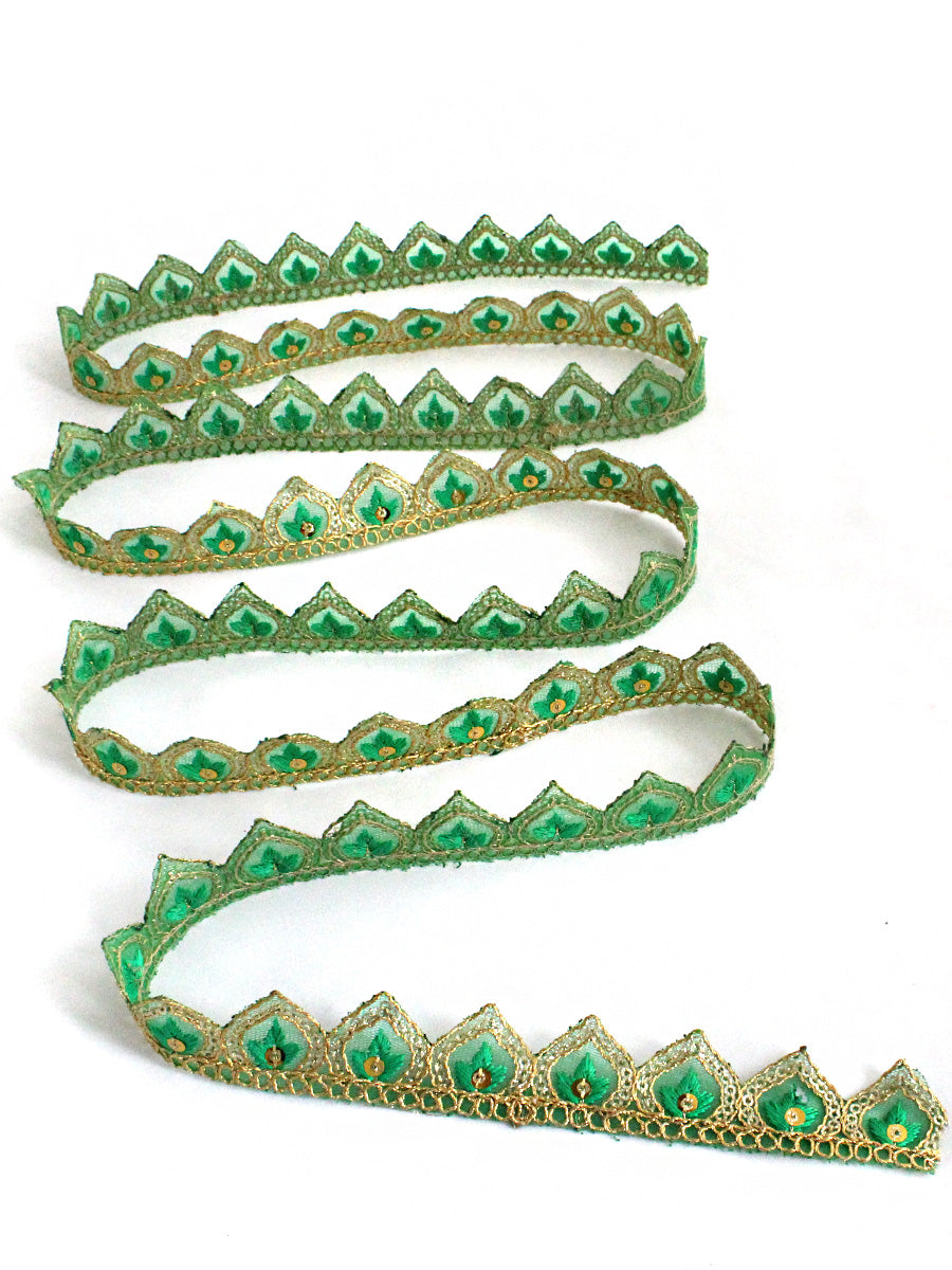 Vihani Decorative Hair Plait Lace-Green