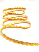 Aarchi Sequin Decorative Hair Plait Lace-Yellow