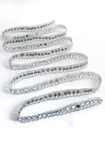 Mayra Mirror Decorative Hair Plait Lace-Silver