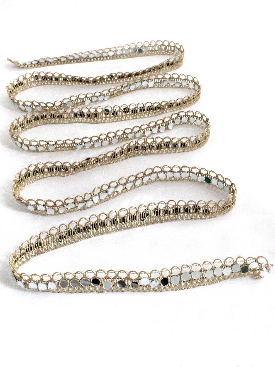 Mayra Mirror Decorative Hair Plait Lace-Gold