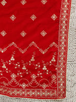 Kayra Velvet Shawl-Red