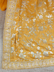 Kashish Mustard Yellow Georgette Embroidered Dupatta