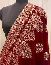Avisha Dupatta-Maroon