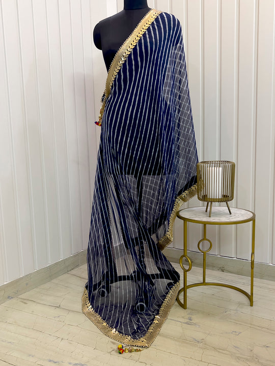 Neeti Dupatta - Navy Blue