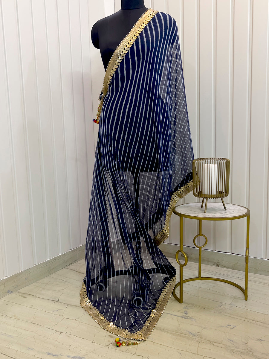Neeti Dupatta - Navy Blue