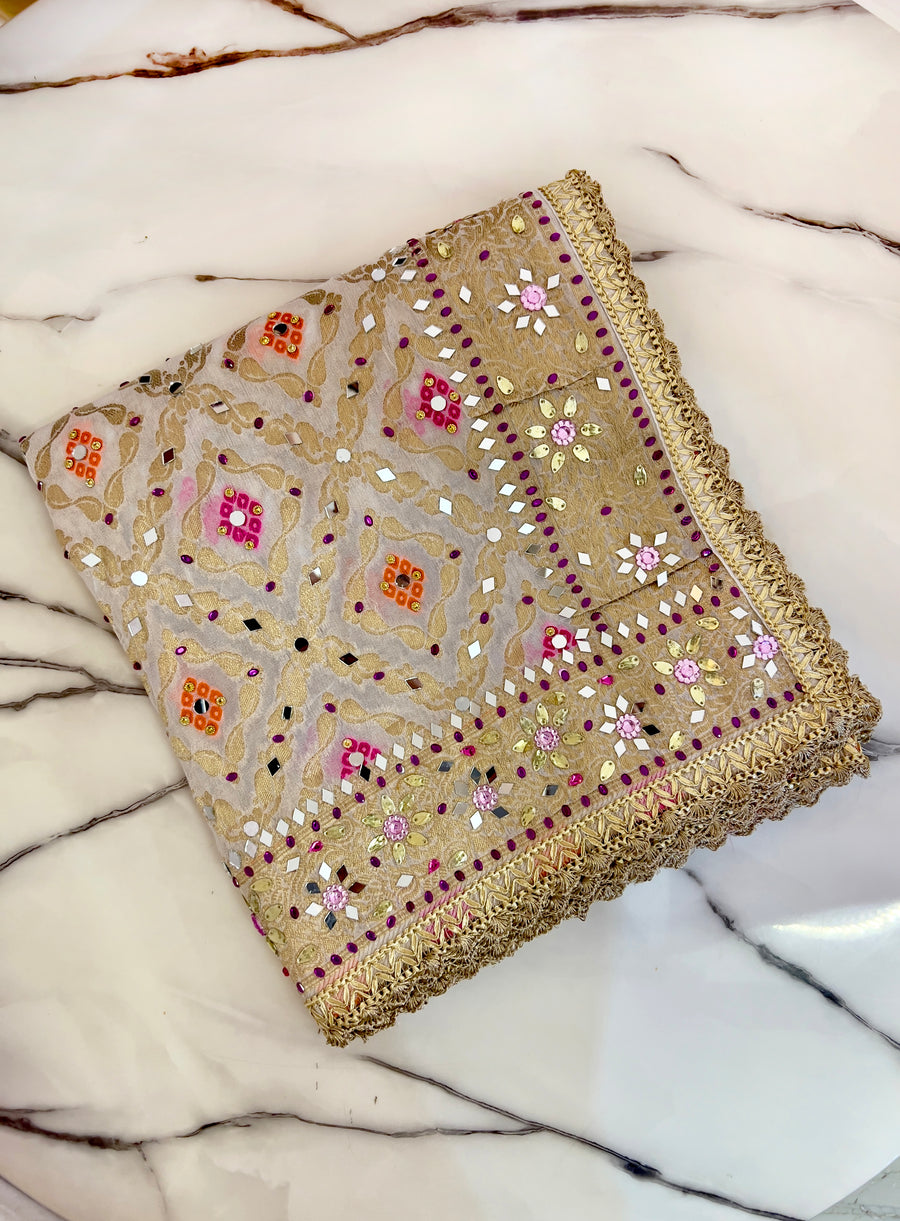 Keesha  Dupatta - Whire