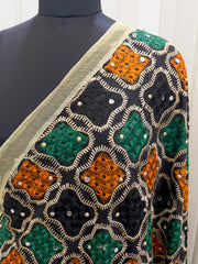 Nimrat Phulkari Dupatta - Black
