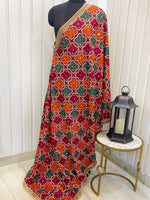 Nimrat Phulkari Dupatta - Maroon