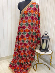 Nimrat Phulkari Dupatta - Maroon