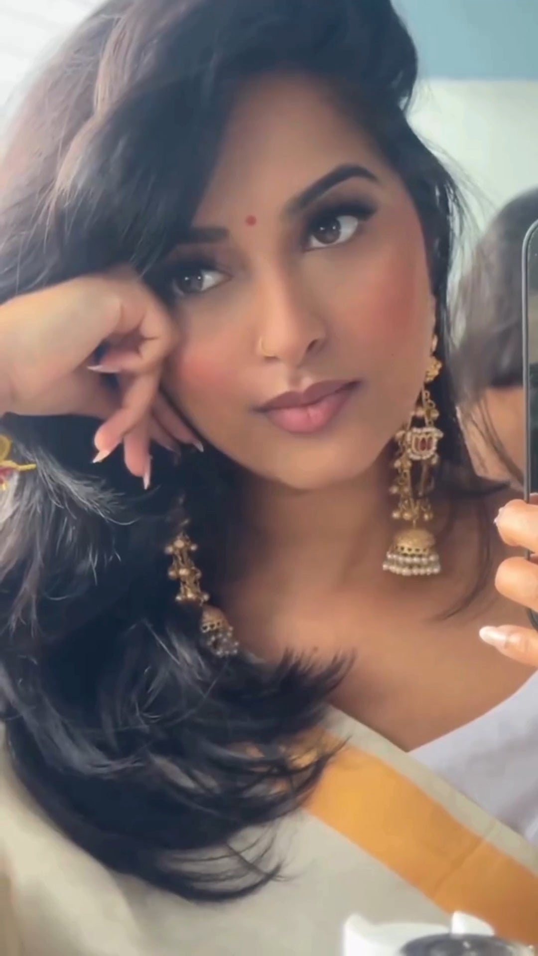 Varnika Long Jhumki Earrings