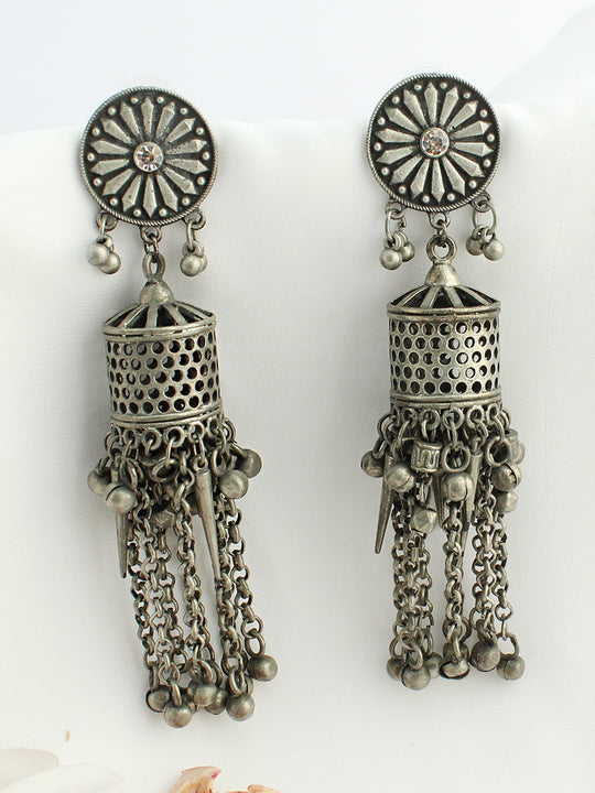 Mnasvi Earrings-Antique Silver