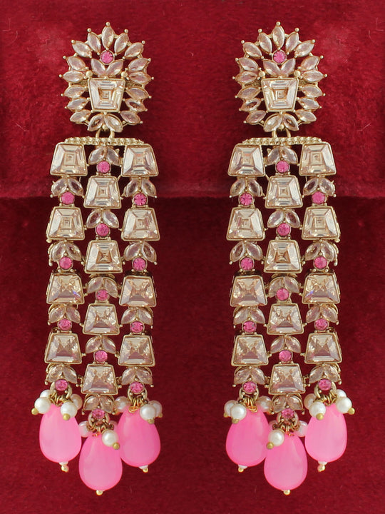 Celina Earrings-Pink