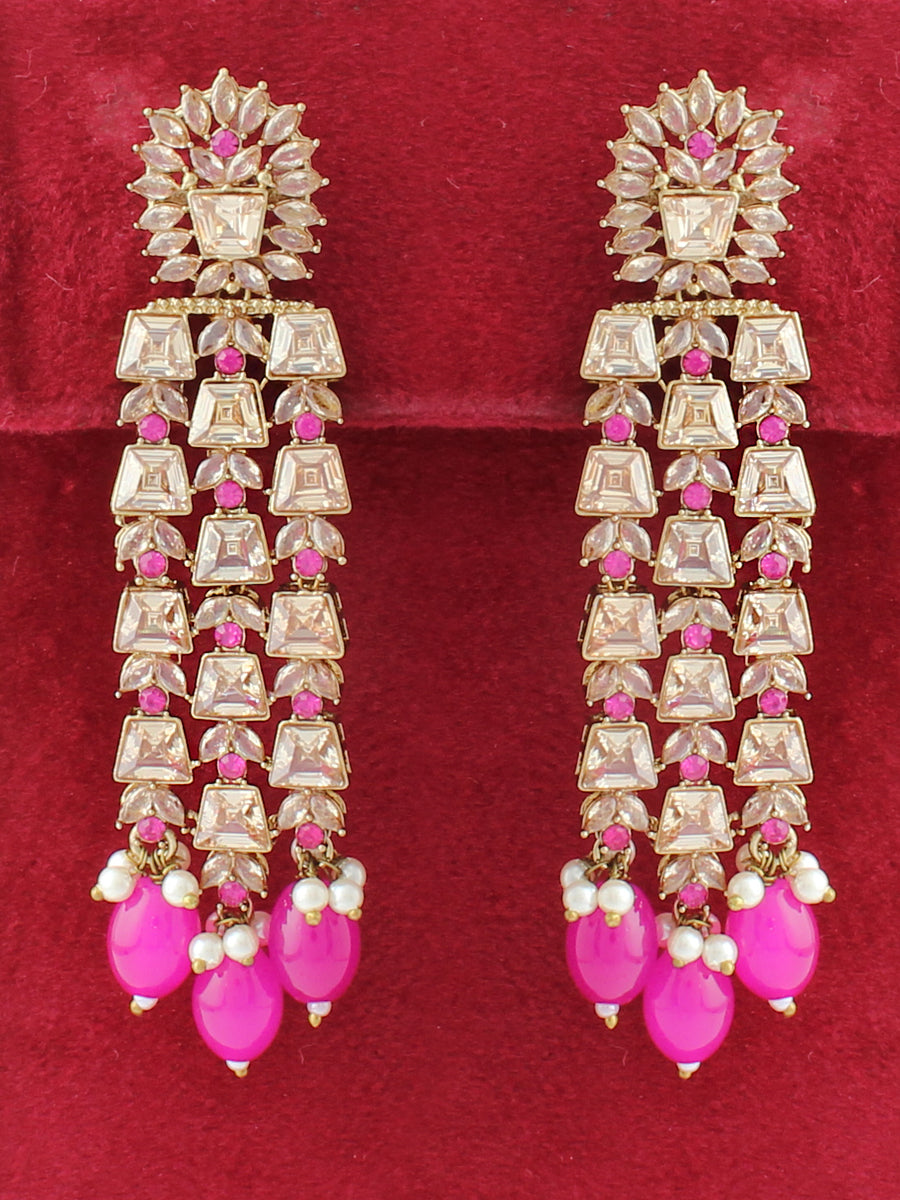 Celina Earrings-Hot Pink