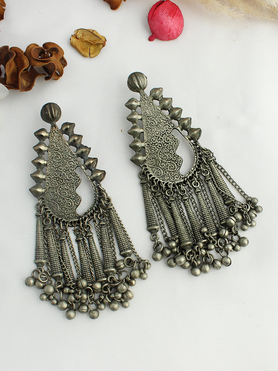 Ramila Earrings-Antique Silver