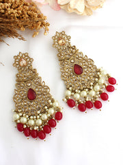 Dhaani Earrings-Ruby Pink