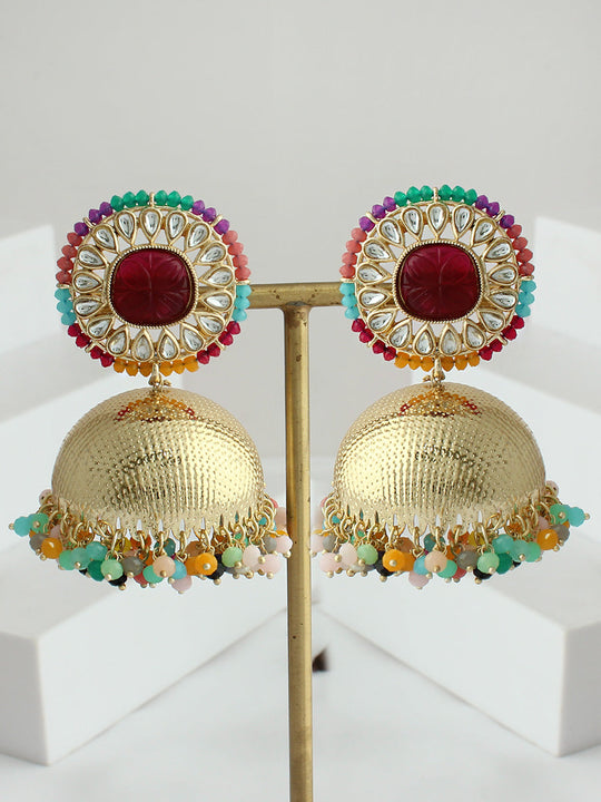 Mahi Jhumki Earrings-Multicolor