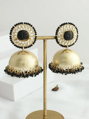 Mahi Jhumki Earrings-Black