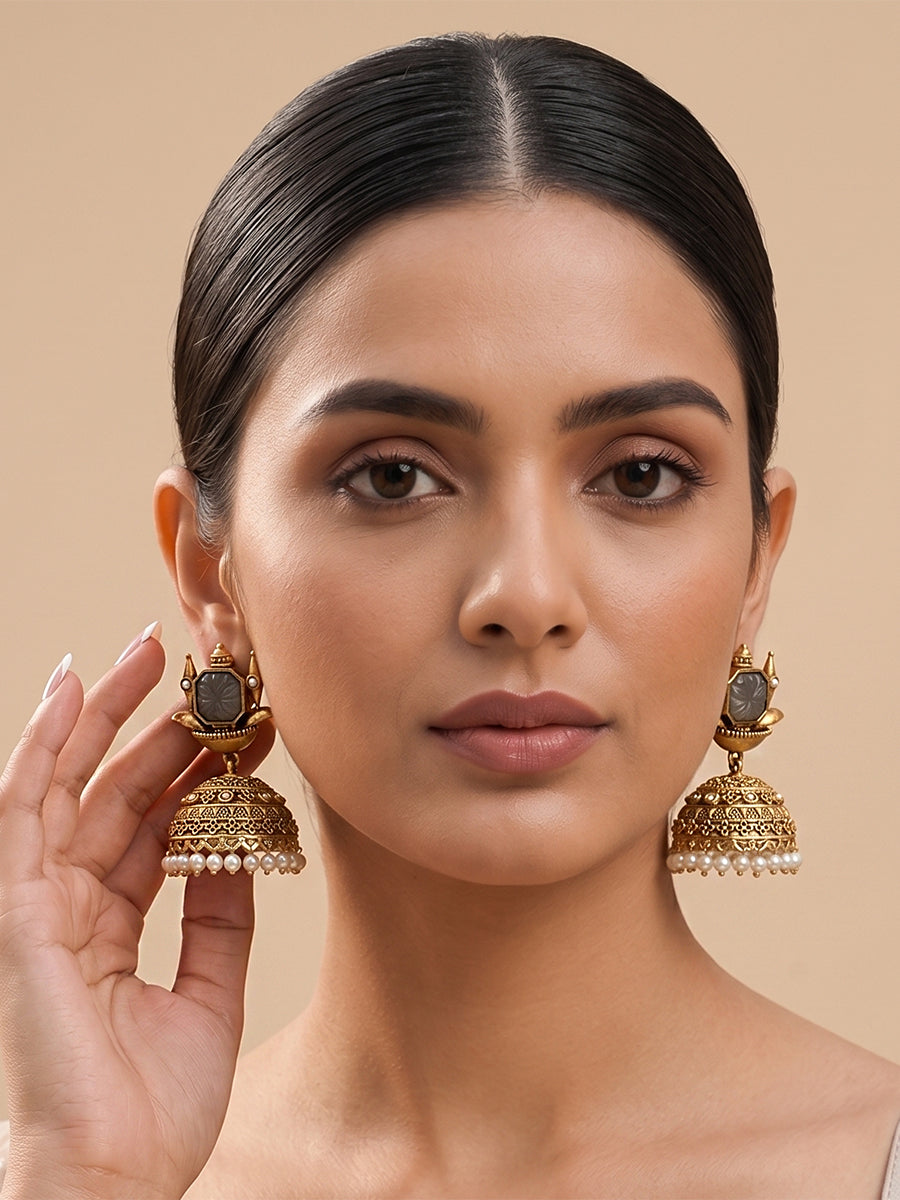 Aditri Earrings- Grey