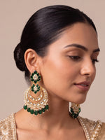Ekta Chandbali Earrings - Green 