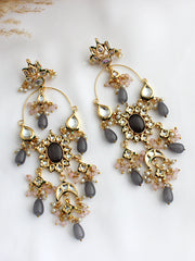Heer Earrings-Grey 