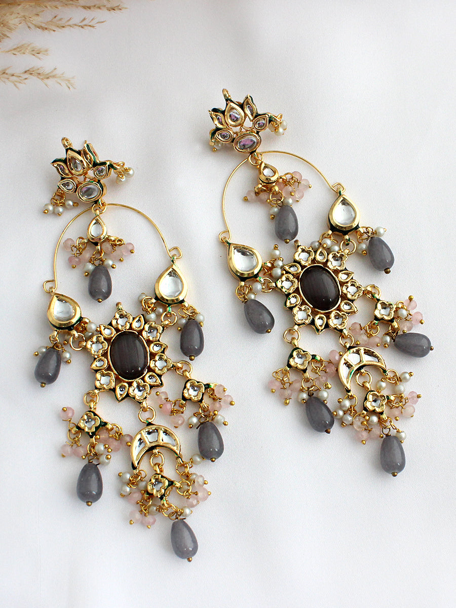 Heer Earrings-Grey 