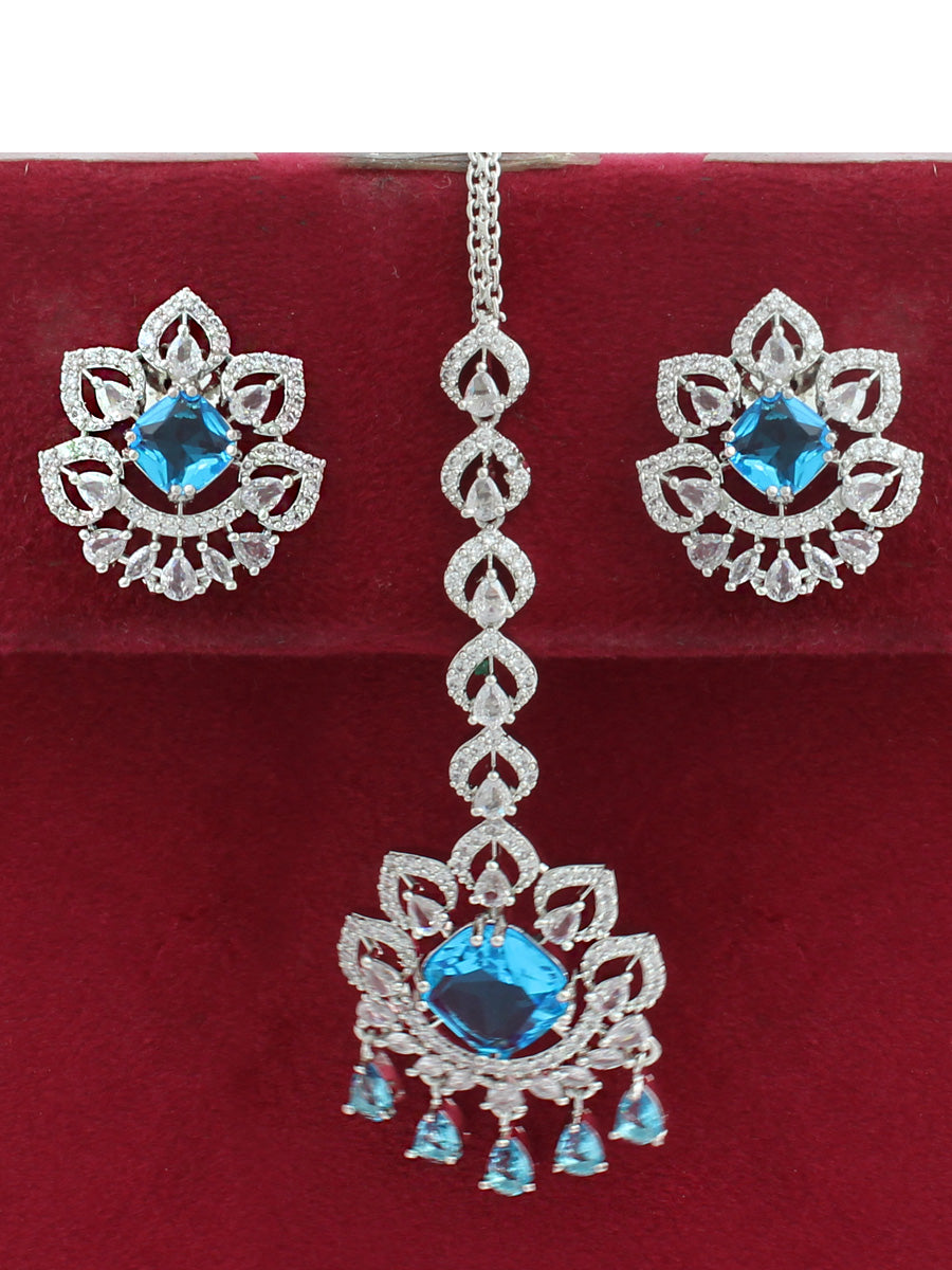Richa Earrings & Tikka-Turquoise