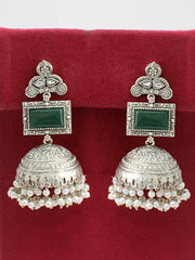 Begum Jhumki Earrings-Green