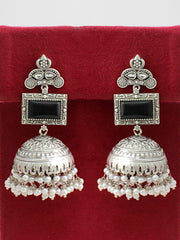 Begum Jhumki Earrings-Black