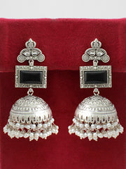 Begum Jhumki Earrings-Black