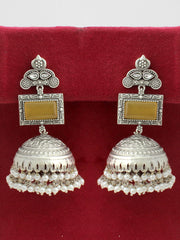 Begum Jhumki Earrings-Yellow