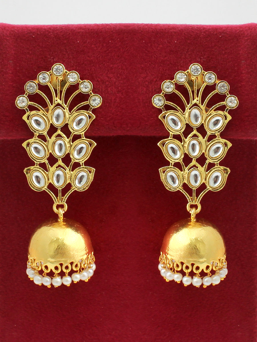 Nida Jhumki Earrings-Gold