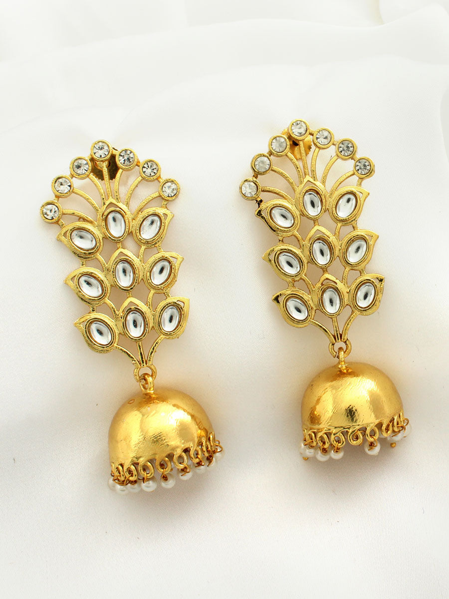 Nida Jhumki Earrings-Gold