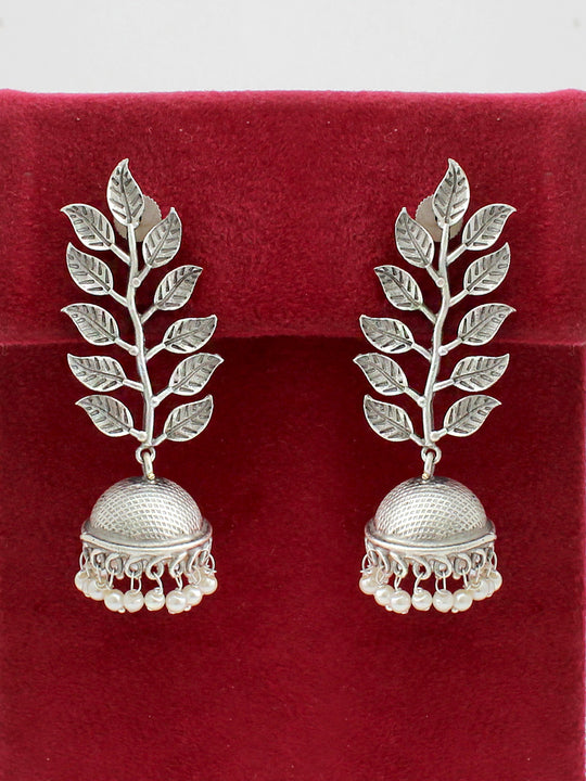 Tanvi Jhumki Earrings-Silver