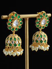 Sia Jhumki Earrings-Green