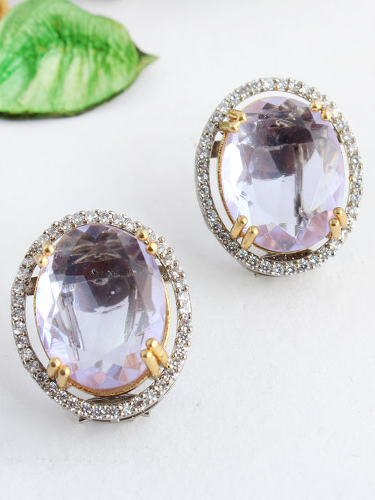 Kiansha Stud Earrings-Lavender