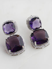 Elina Fine Earrings-Purple