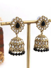 Asmee Jhumki Earrings-Black