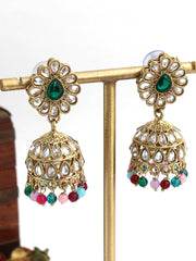 Asmee Jhumki Earrings--Multi color