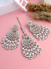 Tamanna Earrings & Tikka-Silver