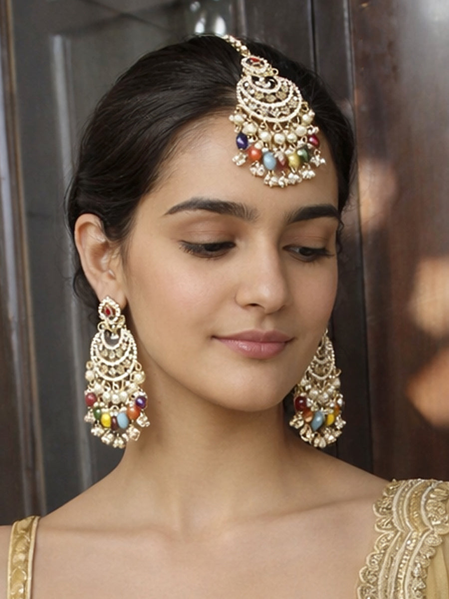 Tamanna Earrings & Tikka Bollywood Style Earrings for Desi Styling