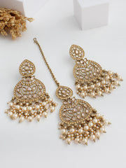 Akira Earrings & Tikka-Gold