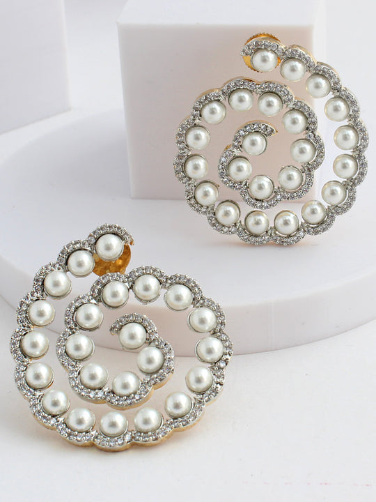 Velma Earrings-Pearl