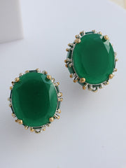 Morgan Stud Earrings-Green