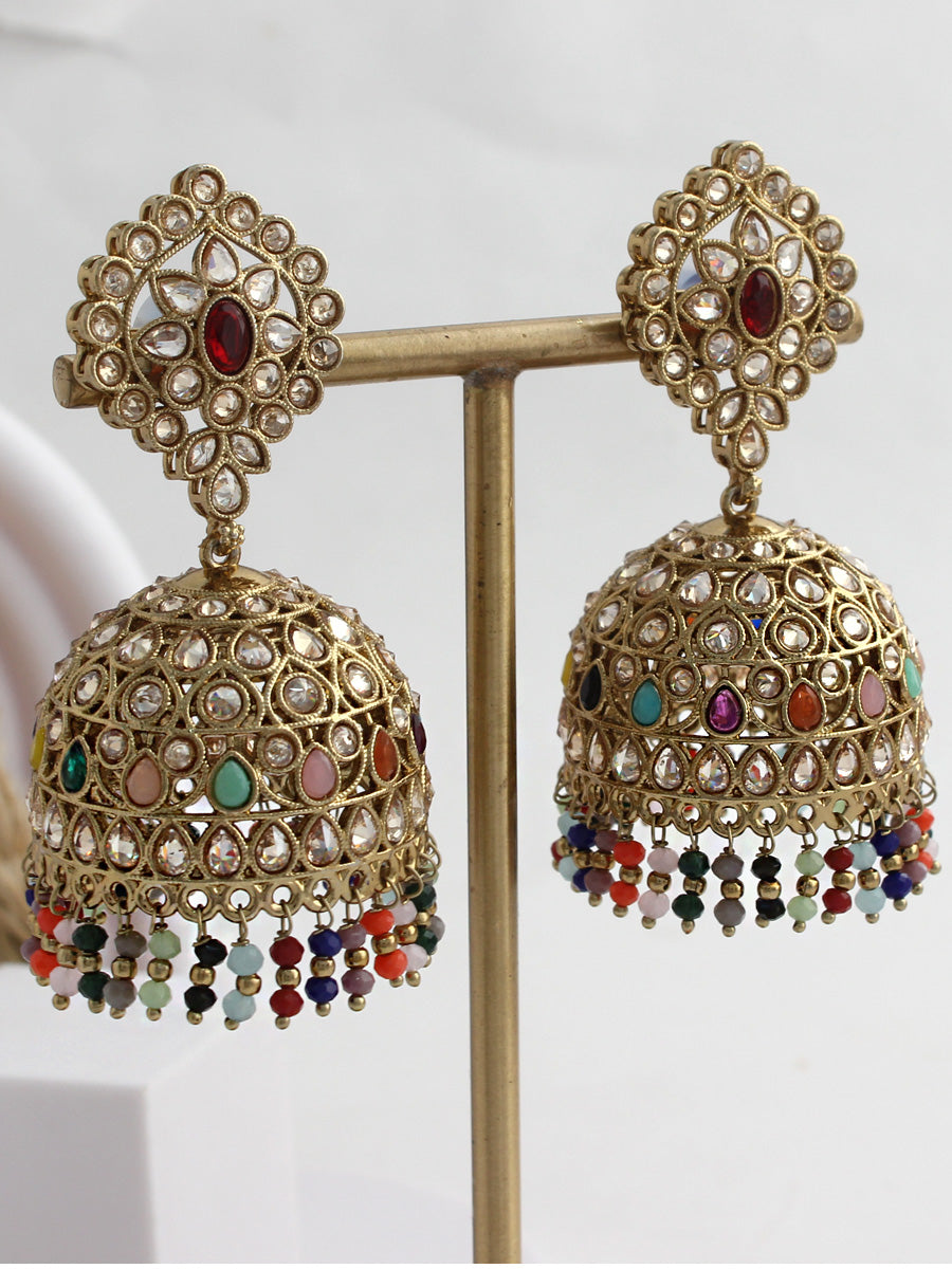 Rabia Jhumki Earrings-Multi 