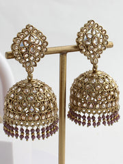 Rabia Jhumki Earrings-Lavender