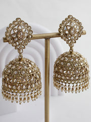 Rabia Jhumki Earrings-Gold