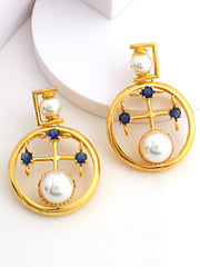 Aria Earrings-Blue