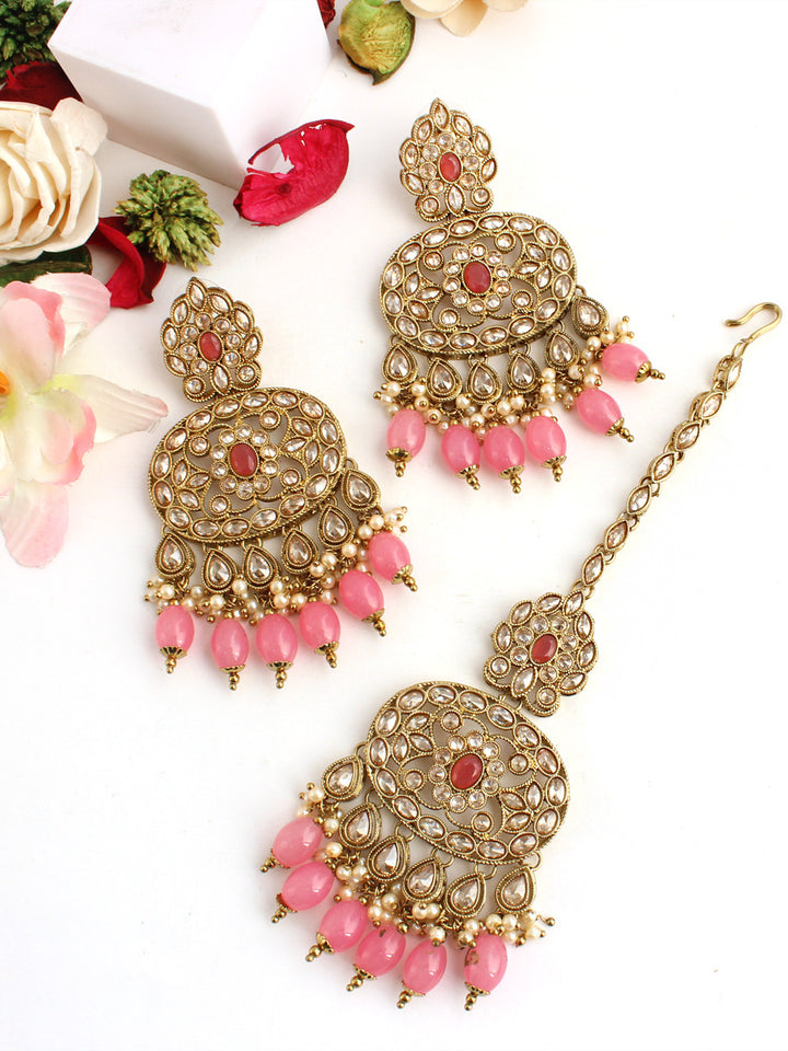 PARINEETA earrings + tikka (Yellow) main image 1