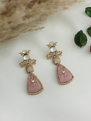 Saavya Earrings-Pastel Pink